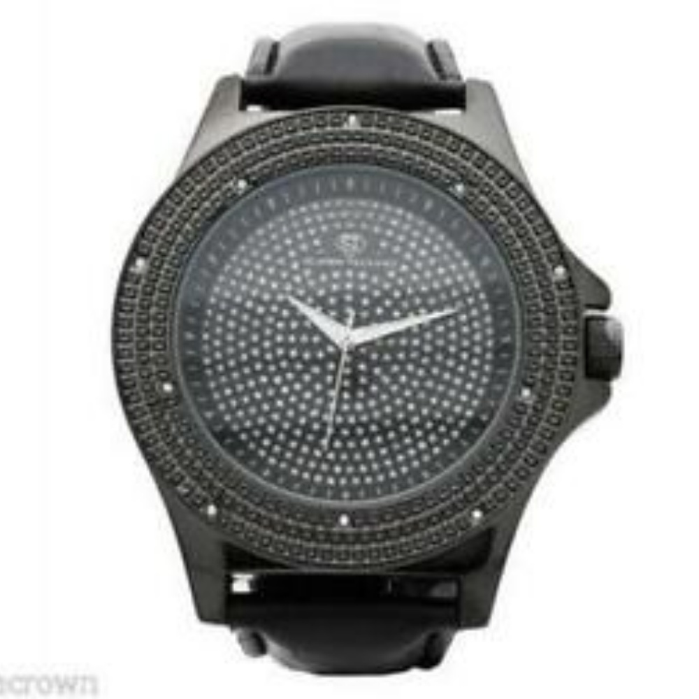Super Techno 0.10CT diamonds Watch Black